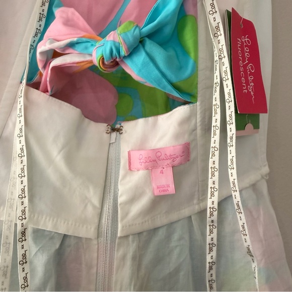 NWT - Lilly Pulitzer Shorely Blue Strapless Floral Dress - Size 4 - Picture 13 of 13